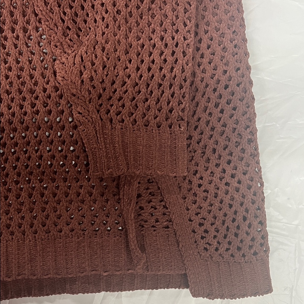 Maurices Plus Size 3X Crochet Knit Hoodie Boho Beach Coverup - Picture 4 of 7